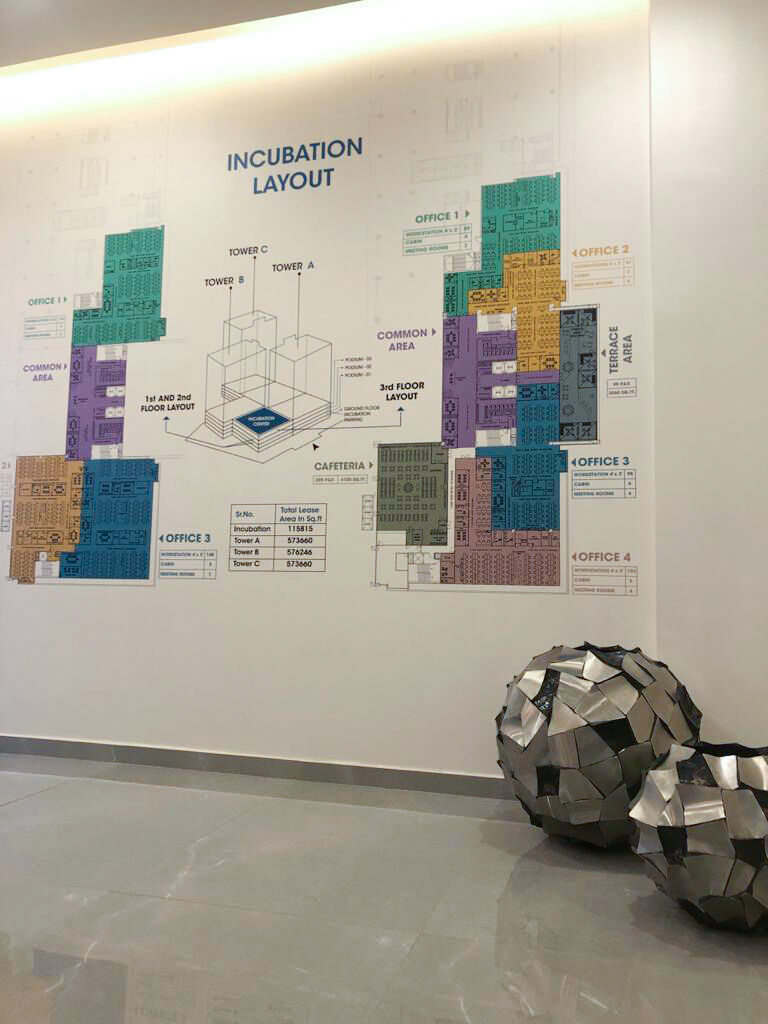 Global SEZ commercial wallpaper installation